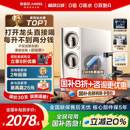 政府补贴安吉尔净水器家用直饮厨房自来水过滤净水机玉龙Pro1200G