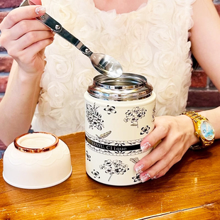 焖烧壶银耳羹带勺保温杯饭盒316不锈钢焖粥带饭餐盒保温桶女便携