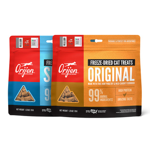 Orijen渴望原始猎食原味六种鱼冻干猫配方零食35g 搭配购