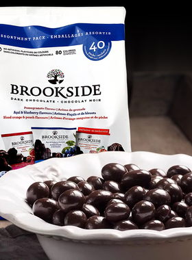 brookside巧克力加拿大进口零食贝客诗蓝莓水果味夹（代可可脂）
