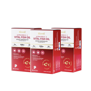 【自营】[3瓶]升级Biowell红钻鱼油97%高纯EPA深海omega3辅酶Q10