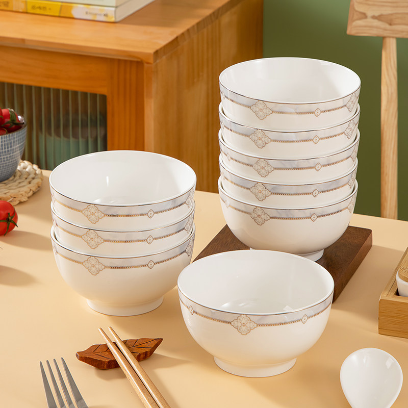 碗新款家用米饭碗陶瓷饭碗创意经典粥碗轻奢吃饭大碗面碗餐具套装,餐饮具,碗,淘宝优惠券,粉丝福利购,淘宝优惠卷