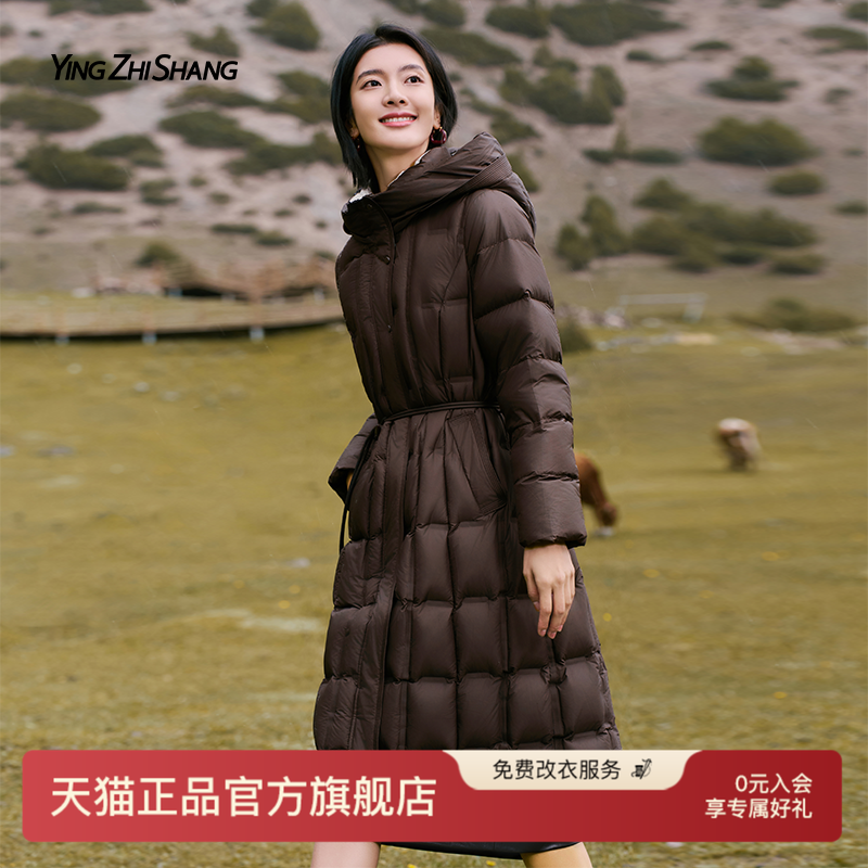 赢智尚连帽女士羽绒服冬装厚外套