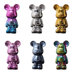 轻奢陶瓷暴力熊摆件家居饰品玻璃柜客厅电视柜酒柜玄关装饰品摆件