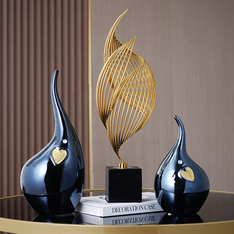 轻奢现代客厅家居桌面装饰品酒柜抽象摆件电视柜玄关乔迁新居礼品