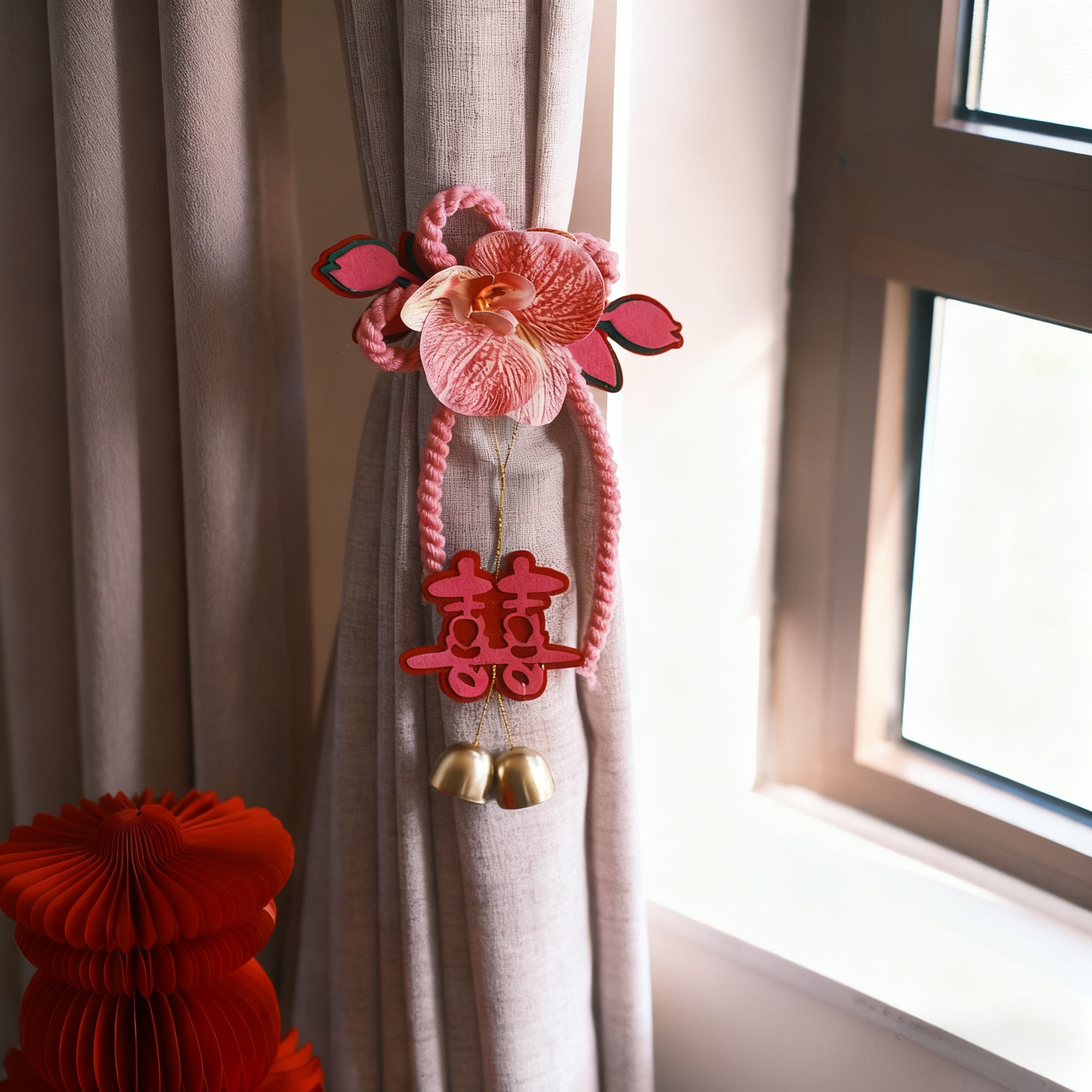 结婚窗帘绑带婚礼装饰套装