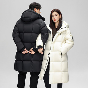 【314g鹅绒】-30℃极寒北方中长款过膝男女同款羽绒服加厚防寒潮