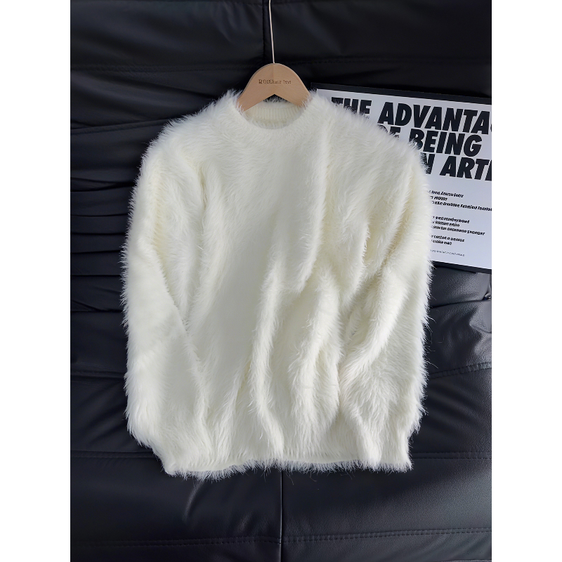 大码300斤海马毛软糯毛衣男秋冬