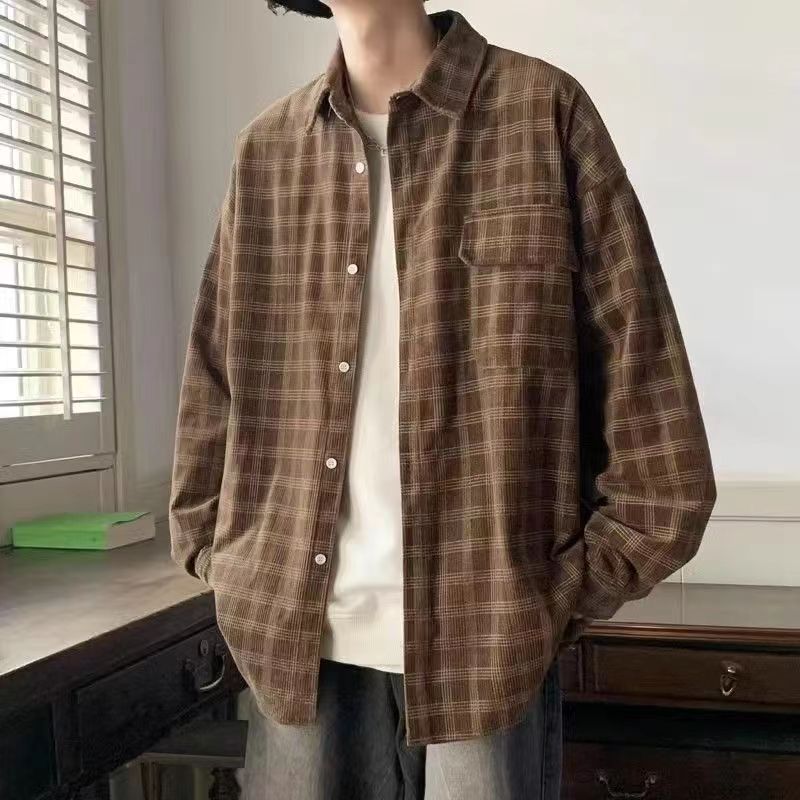 特大码300斤格子长袖衬衫男女