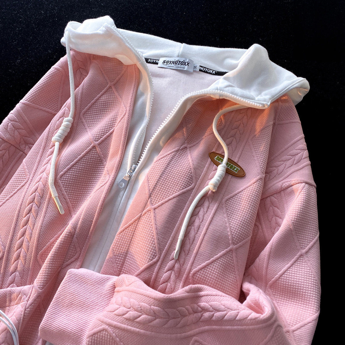 特大码300斤连帽开衫卫衣男春秋