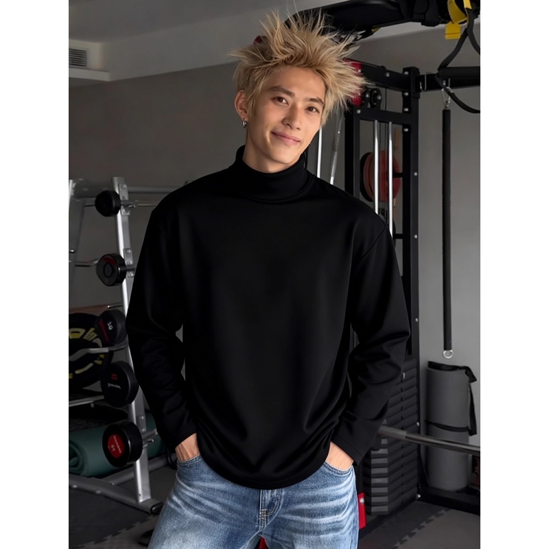 大码300斤韩版半高领德绒打底衫