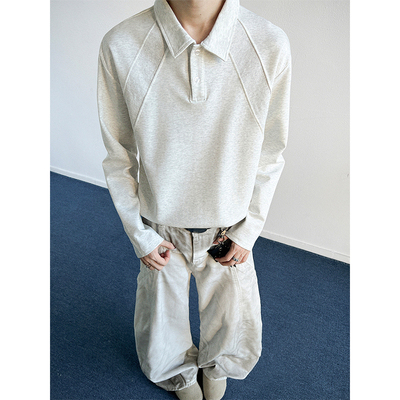 大码300斤美式polo衫男女款秋季