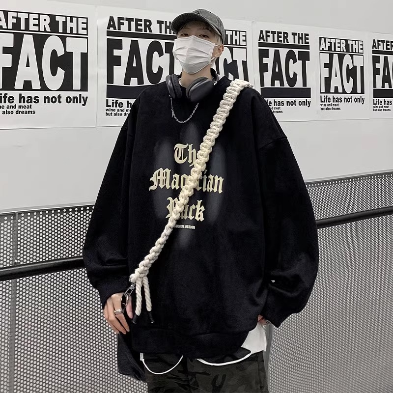 特大码300斤重磅纯棉卫衣男装