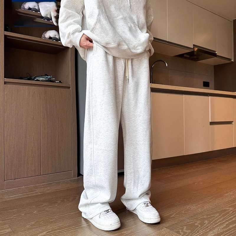 特大码300斤美式重磅卫裤男春秋