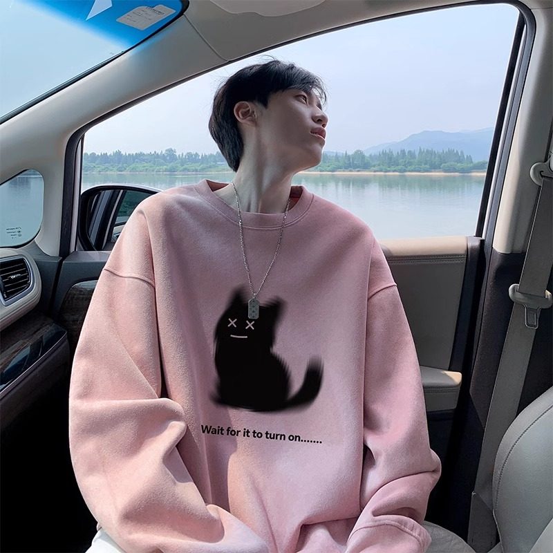 特大码300斤粉色麂皮绒卫衣男生春秋款重磅潮牌宽松休闲无帽外套2,男装,卫衣,淘宝优惠券,粉丝福利购,淘宝优惠卷