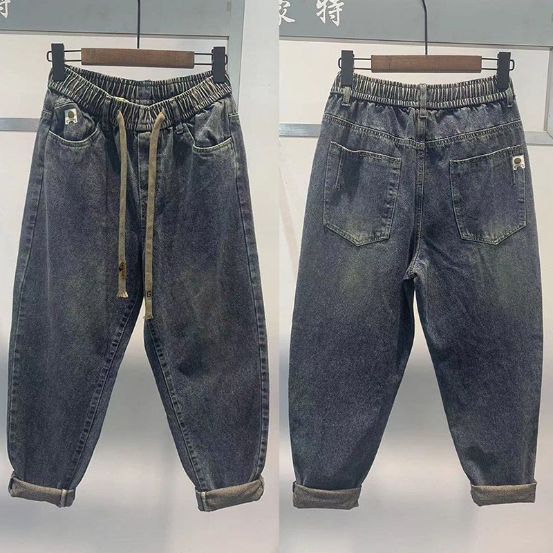 特大码300斤牛仔裤男宽松秋季