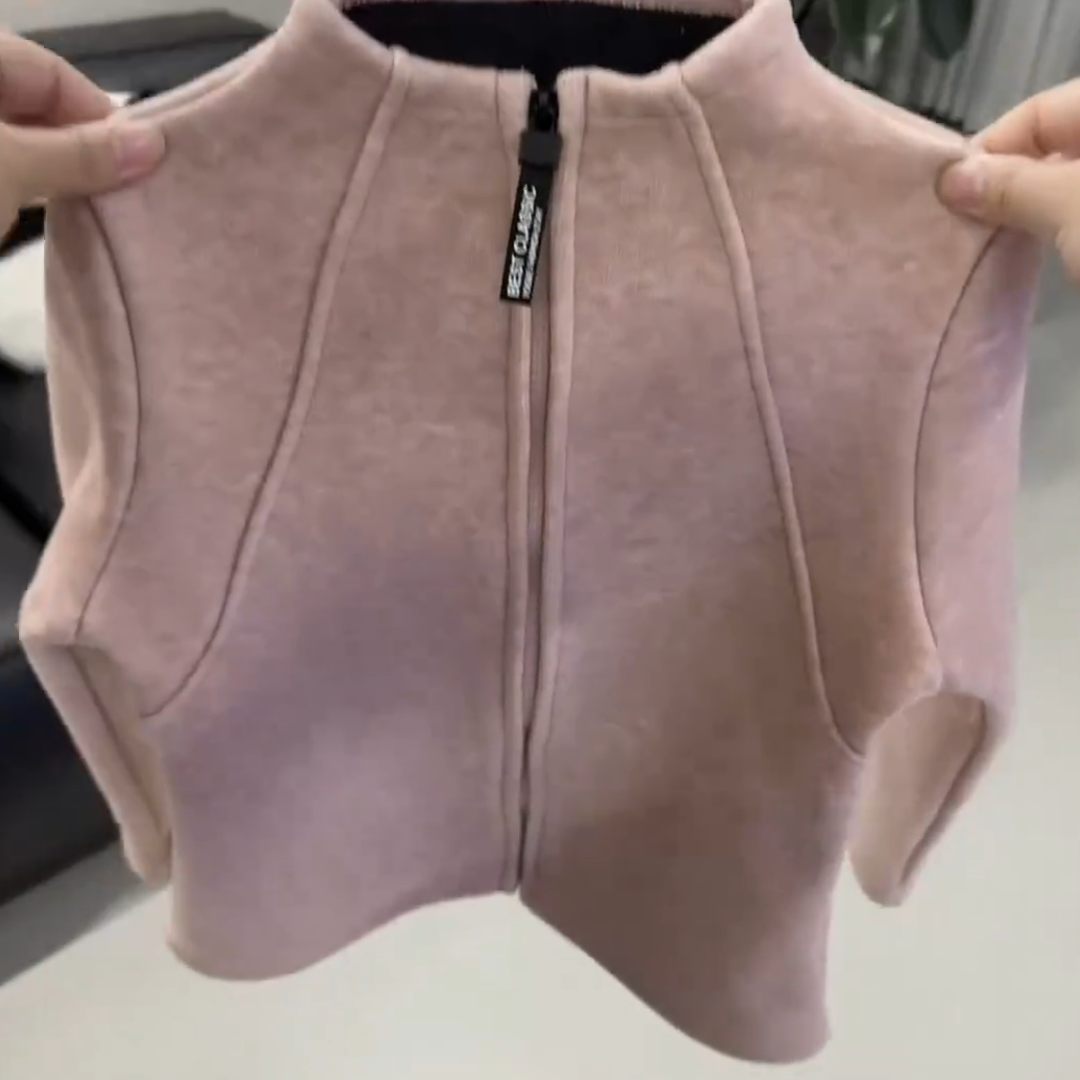 仿羊绒打底衫民族风加绒外套纯色女加绒加厚款开衫秋冬洋气休闲