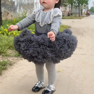 女童凸凸裙半身裙幼儿蓬蓬蛋糕纱裙糖果色六一儿童拉拉队演出服