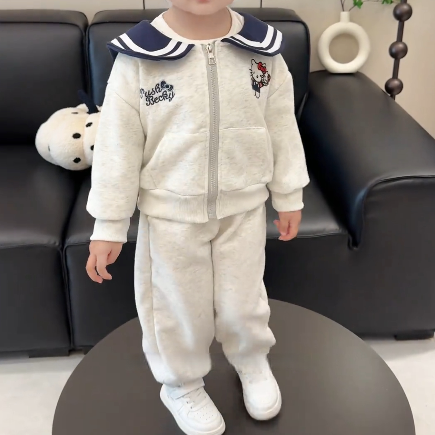 女童套装春秋季2026新款学院风儿童春装卫衣宝宝运动洋气时髦衣服