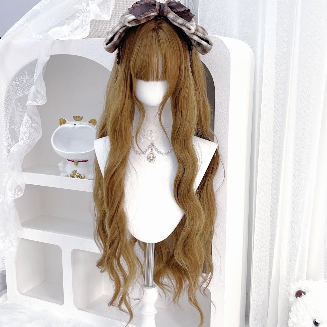 纤韵佳人假发女金棕色lolita水波纹卷jk网红少萝全头套式80cm卷发,美发护发/假发,日常整顶假发,淘宝优惠券,粉丝福利购,淘宝优惠卷