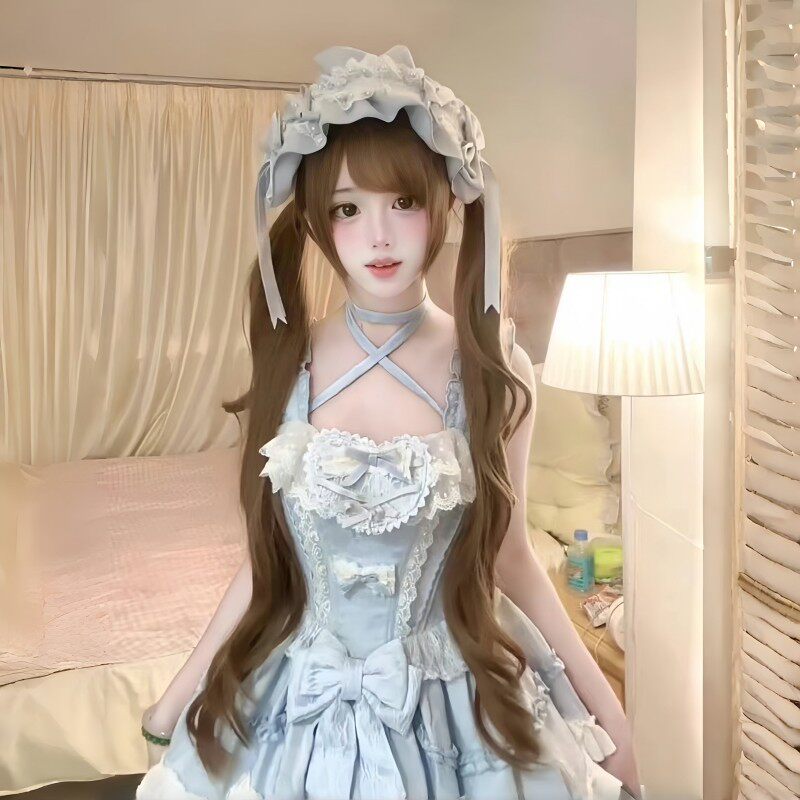 纤韵佳人假发女长卷发80cm萝莉lolita甜美蜜茶全头套jk少萝同款