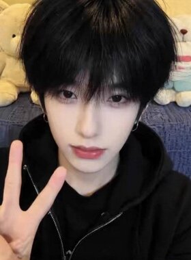 纤韵佳人假发男黑棕色短直发日系cos正太少年感日常dk自然全头套