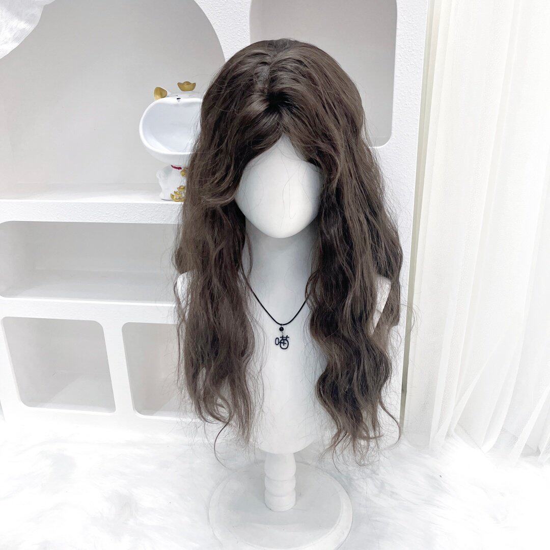 纤韵佳人假发女韩系羊毛卷刘海长卷发冷棕色蛋蛋卷Lolita日常全头