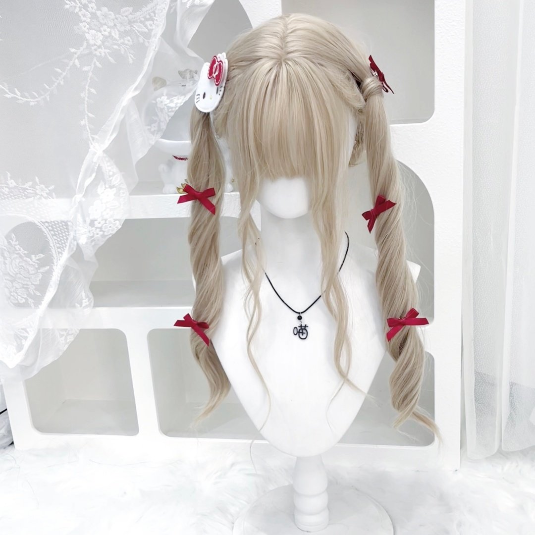 纤韵佳人白金色假发Lolita水波纹长卷发JK时尚浅色假发全头套女,美发护发/假发,日常整顶假发,淘宝优惠券,粉丝福利购,淘宝优惠卷