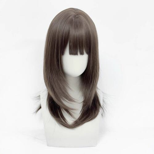 纤韵佳人假发女冷棕锁骨发y2k网红lolita齐刘海高层次短直发全头