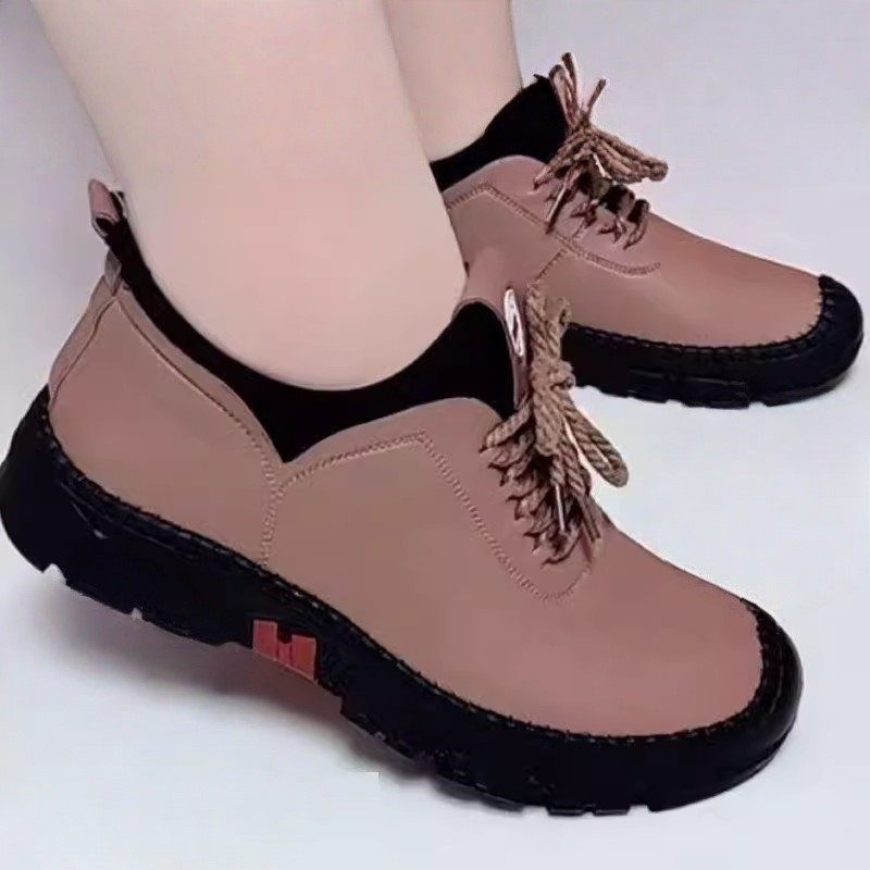 中老年妈妈鞋女2026新款软底防滑平底休闲百搭单鞋工作鞋舒适皮鞋