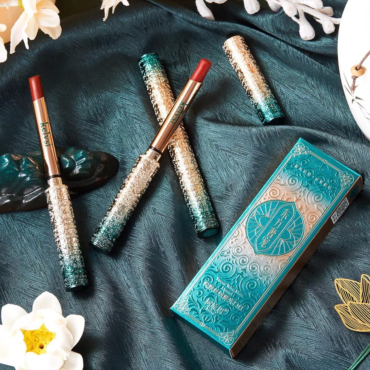 柯旅思悦颜丝绒雾光口红持久不易沾杯不掉色雕花中国风唇膏学生款,彩妆/香水/美妆工具,唇膏/口红,淘宝优惠券,粉丝福利购,淘宝优惠卷