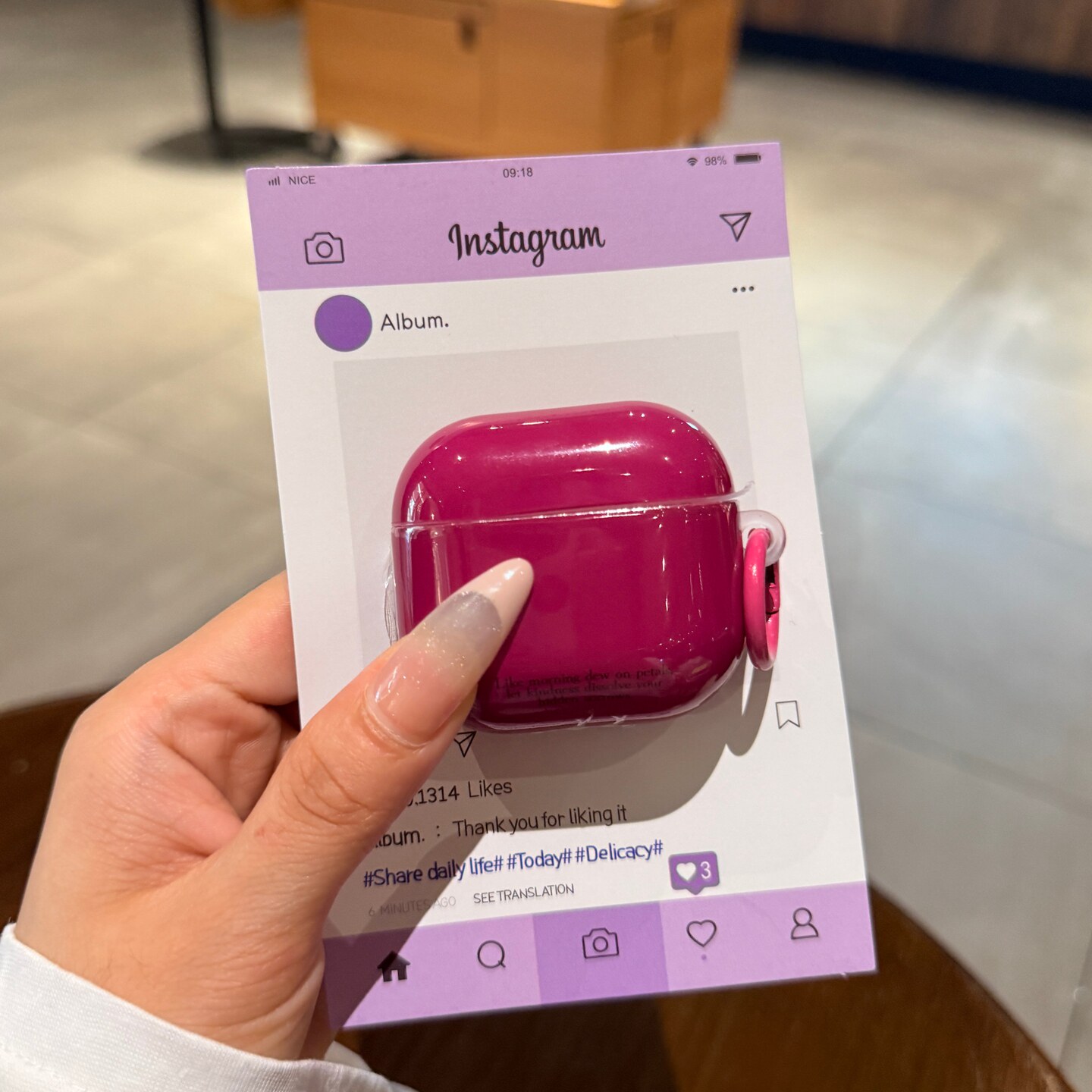 ins纯色耳机壳适用airpods4保护壳苹果airpods蓝牙耳机airpodspro3带圆环新款玫红色pro三代防摔硅胶保护套女