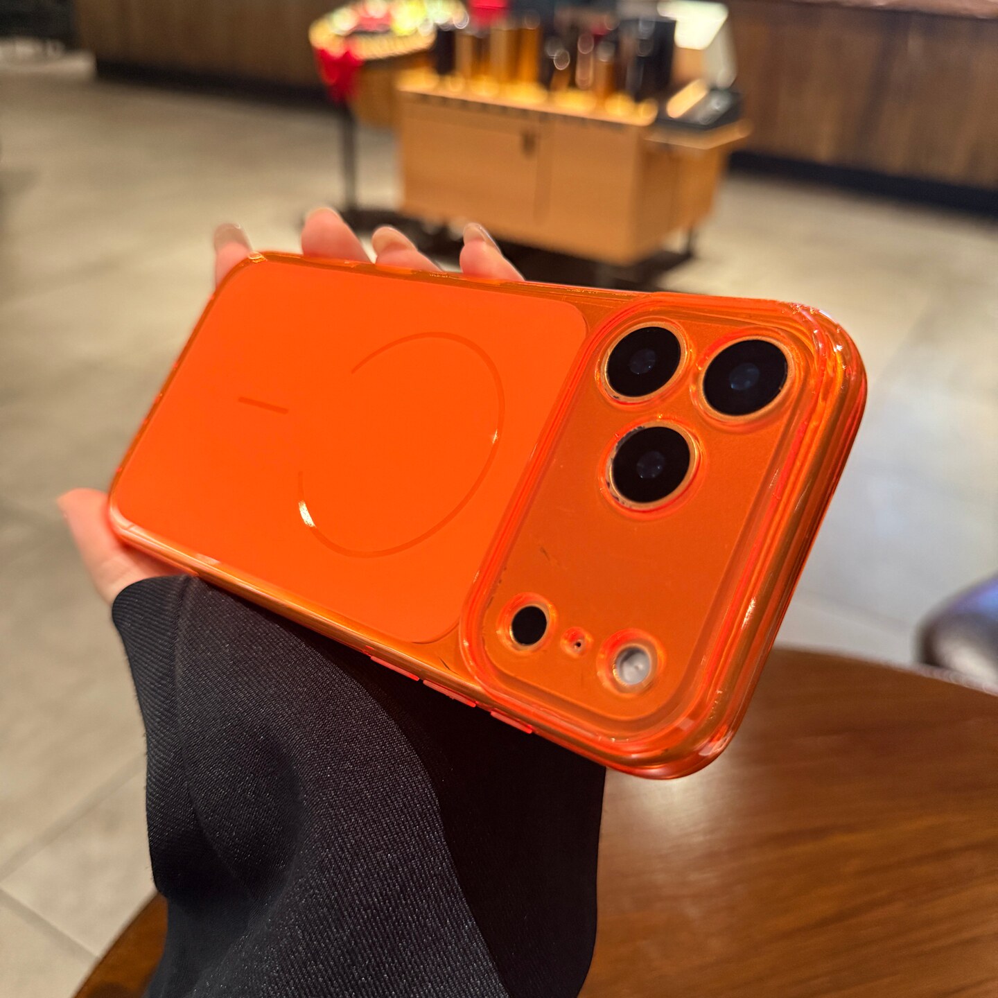 透明星宇橙色适用苹果17promax手机壳iphone16pro