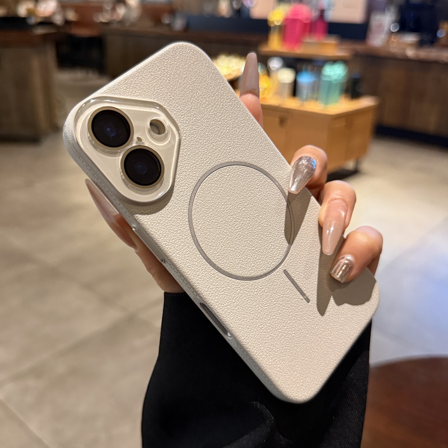 适用苹果17promax手机壳磁吸iphone17新款荔枝纹16