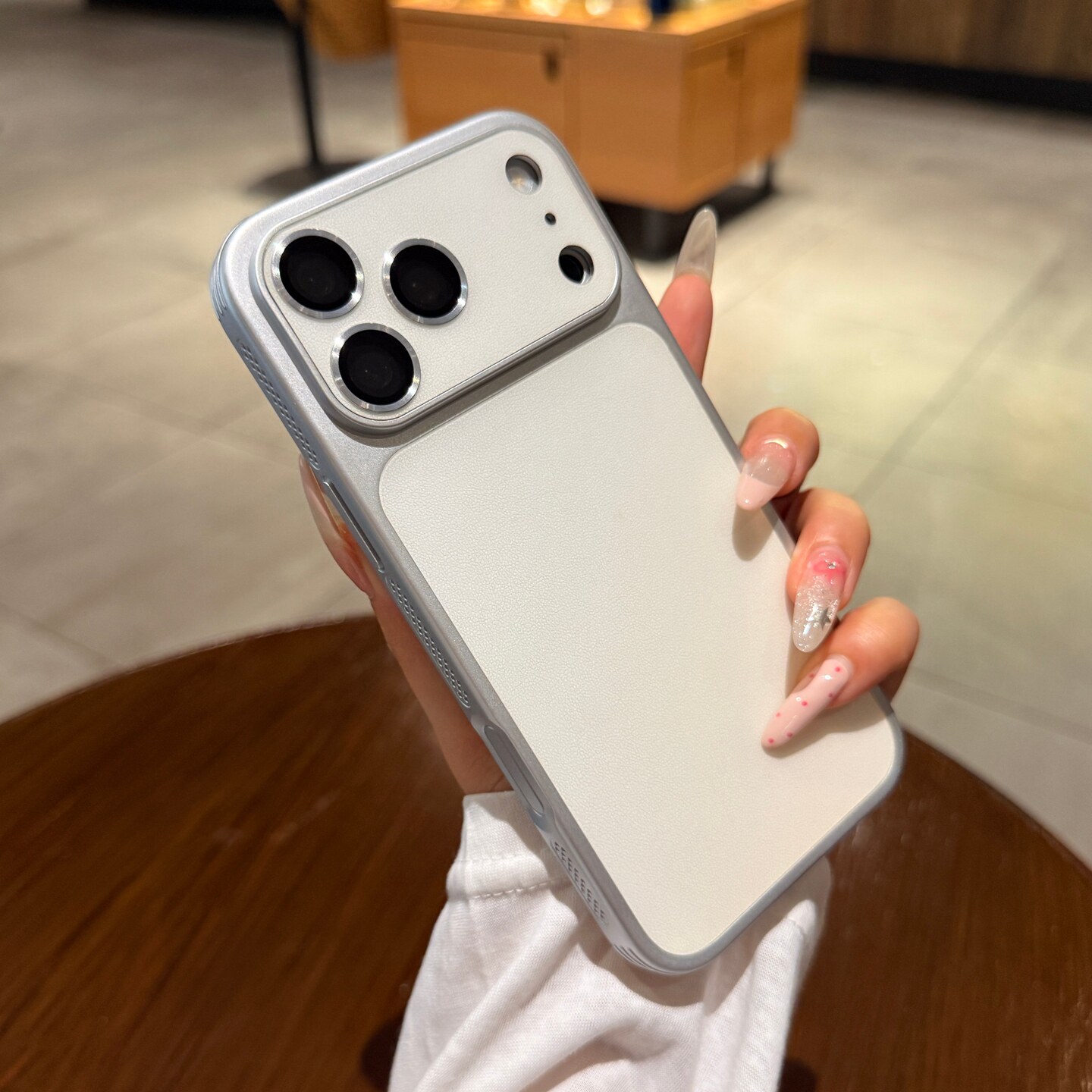 适用iPhone17手机壳17promax苹果16promax新款素白皮纹15PM秒变大视窗镜头膜全包14情侣高级感渐变色13保护套