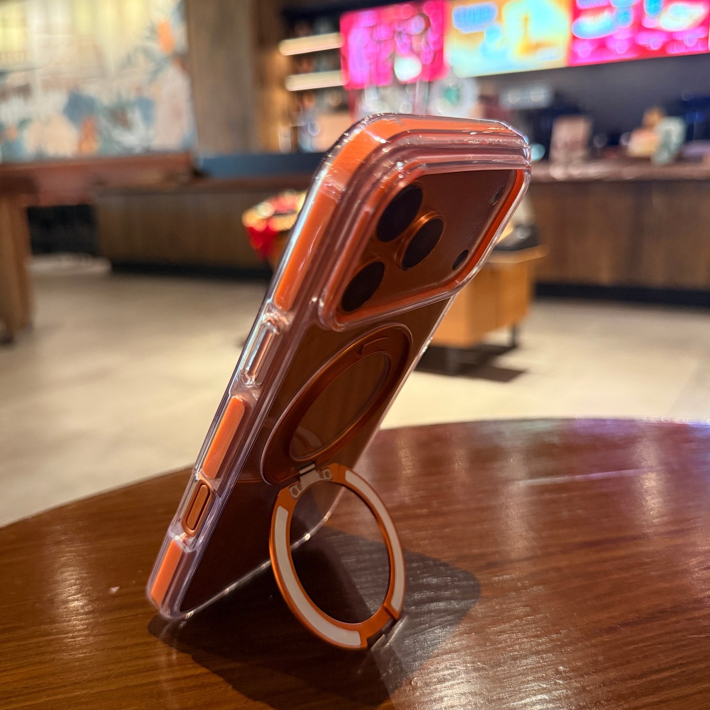 旋转支架支点壳适用苹果17promax手机壳磁吸iphone17新款星宇橙色防撞条防摔17pro超薄透明Magsafe保护套高级