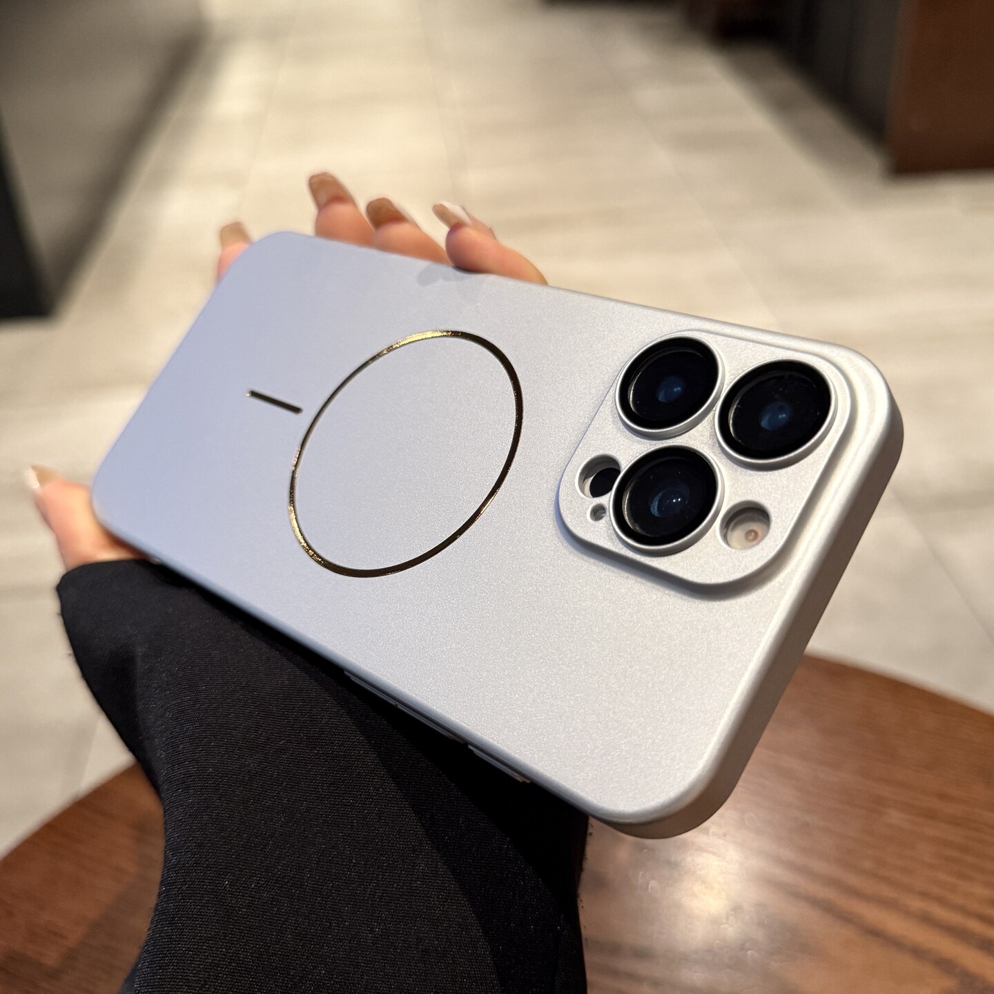 适用iphone16手机壳苹果15promax新款哑光电镀银磨砂plus细圈磁吸充电13pro女14简约高级12镜头膜全包保护套