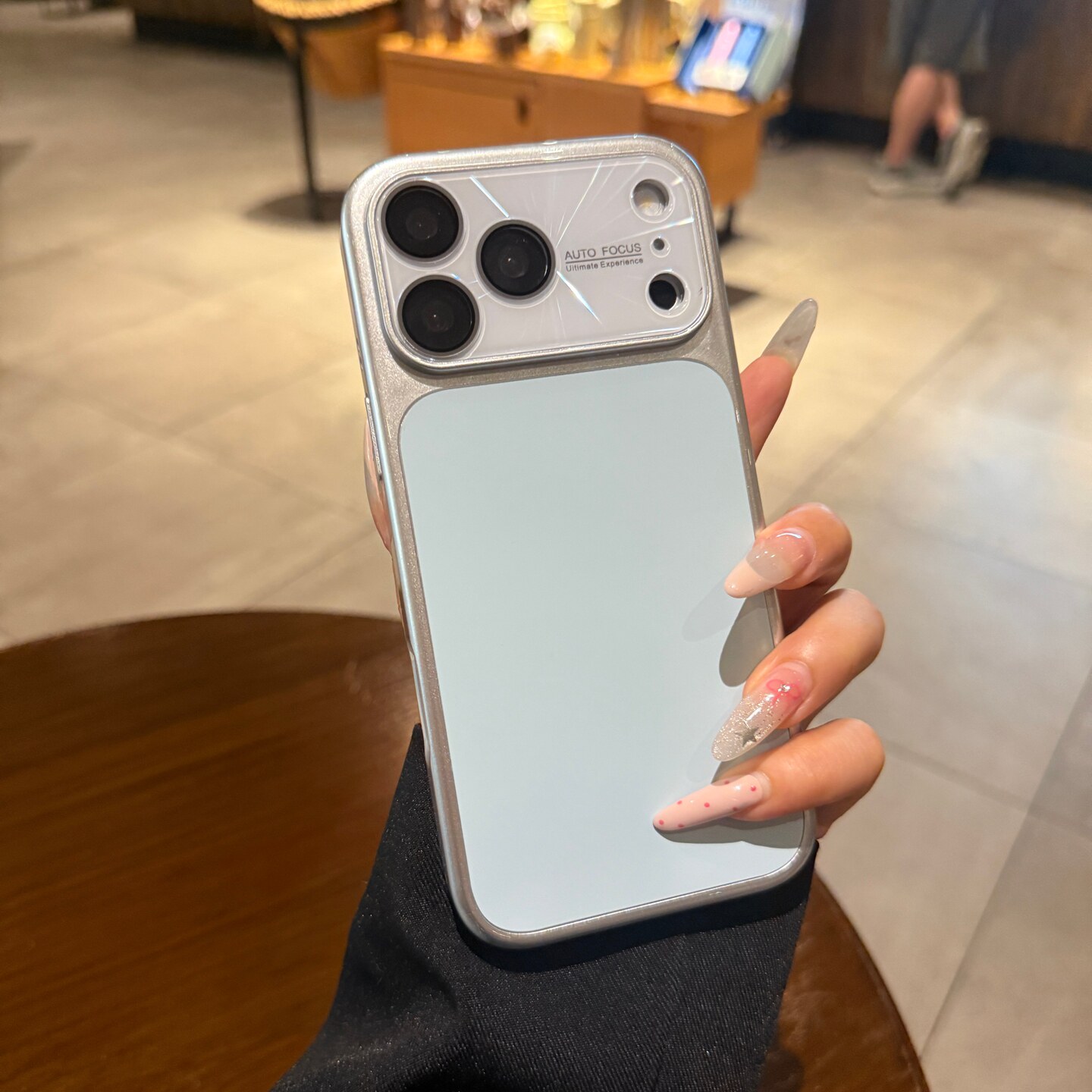 极光镭射大视窗秒变17适用苹果17promax手机壳iphone16pro素皮纹新款浅蓝色15镜头膜全包14情侣13保护套高级