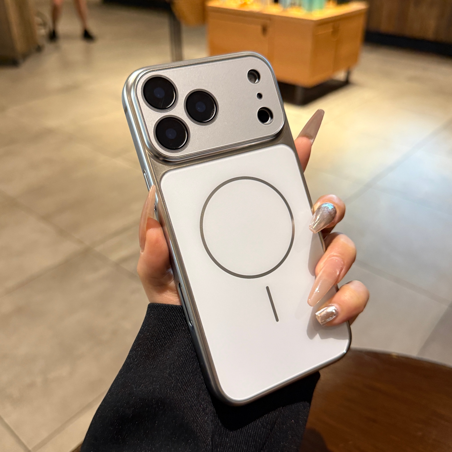 【不掉漆电镀拉丝边】适用iPhone17pro手机壳Air苹果16promax新款磁吸15纯白色13秒变17大视窗镜头膜14保护套