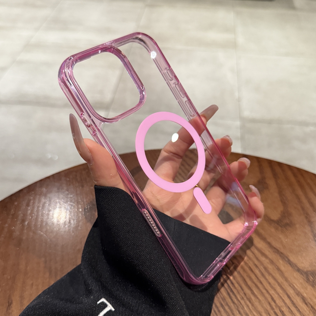 自带Ai相机按键适用iphone16promax手机壳16pro新款透明玫粉色16plus苹果16磁吸充电por全包防摔Mgsafe保护套