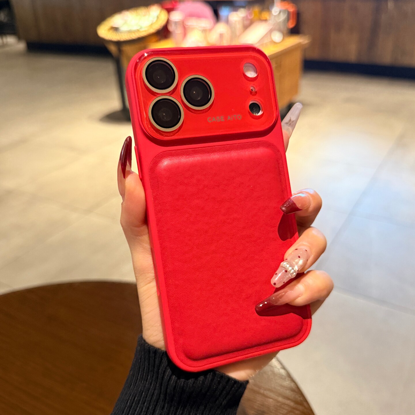 鼓包气垫素皮纹适用苹果17promax手机壳iphone16pro新款大红色15pro秒变17大视窗14镜头膜全包保护套情侣高级