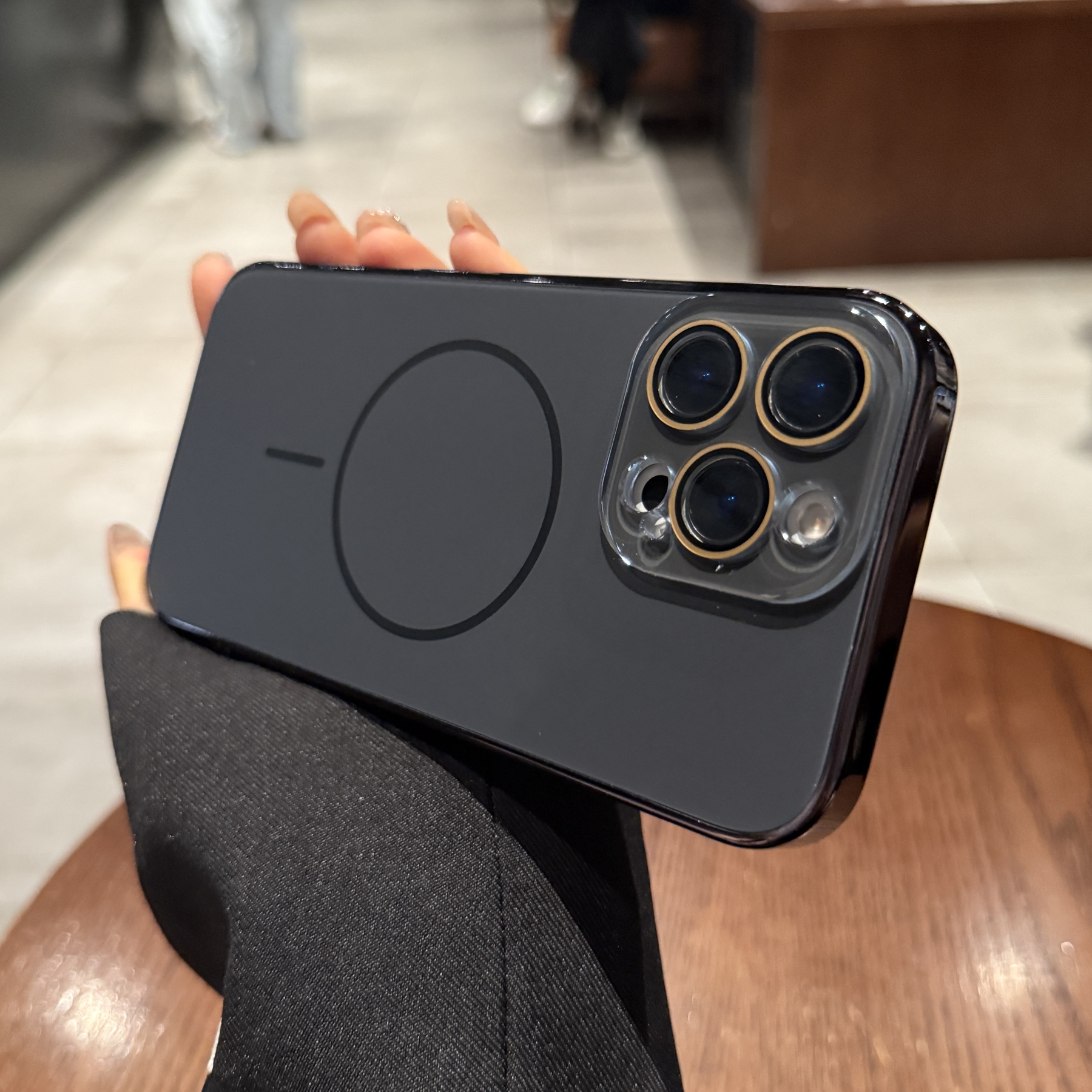 细圈Magsafe磁吸充电适用iphone16pro手机壳13苹果15promax新款黑色AG磨砂14全包镜头膜11高级感12保护套plus