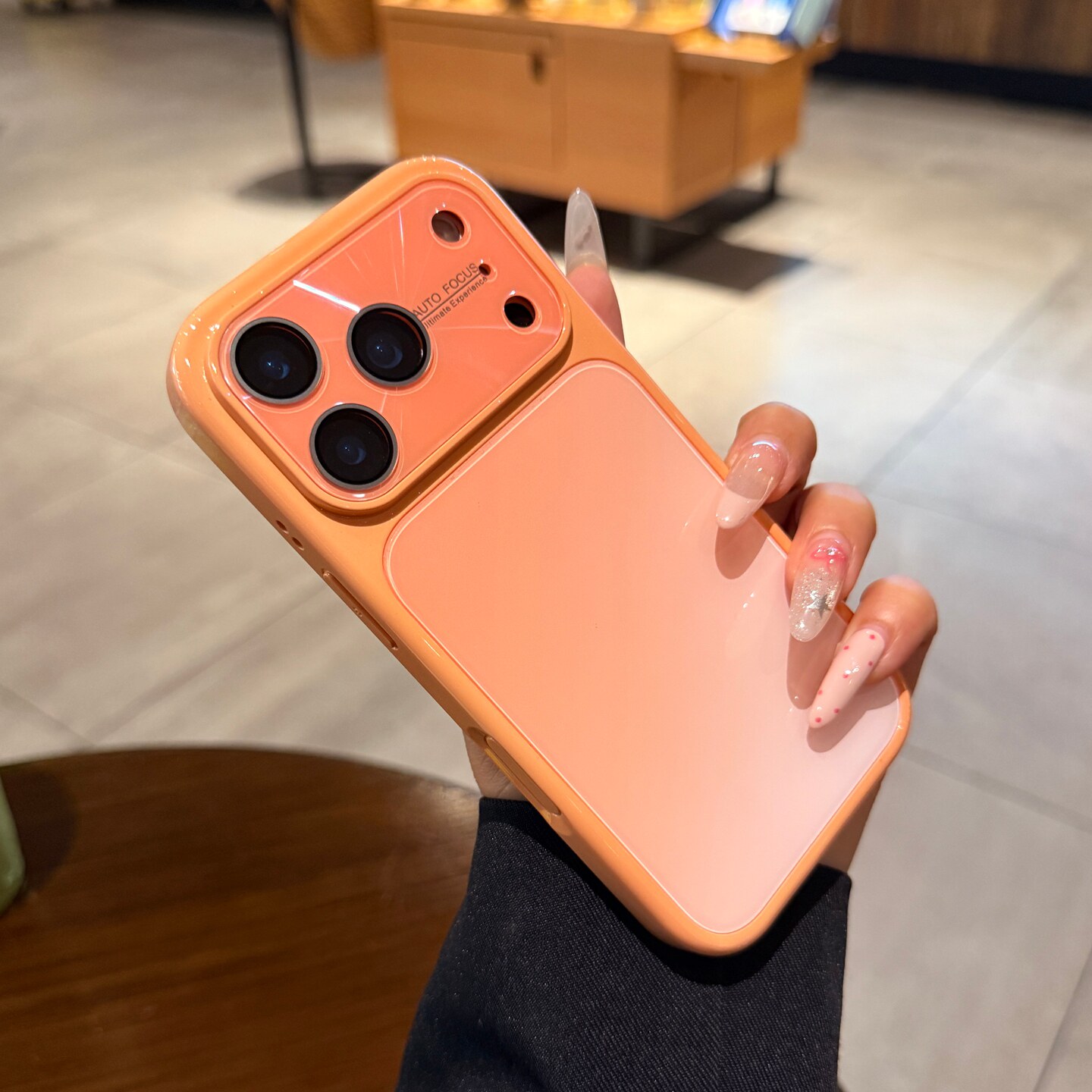 渐变色果冻橙秒变17适用苹果17promax手机壳iphone16pro新款极光大视窗15镜头全包14P情侣高级13防摔保护套女