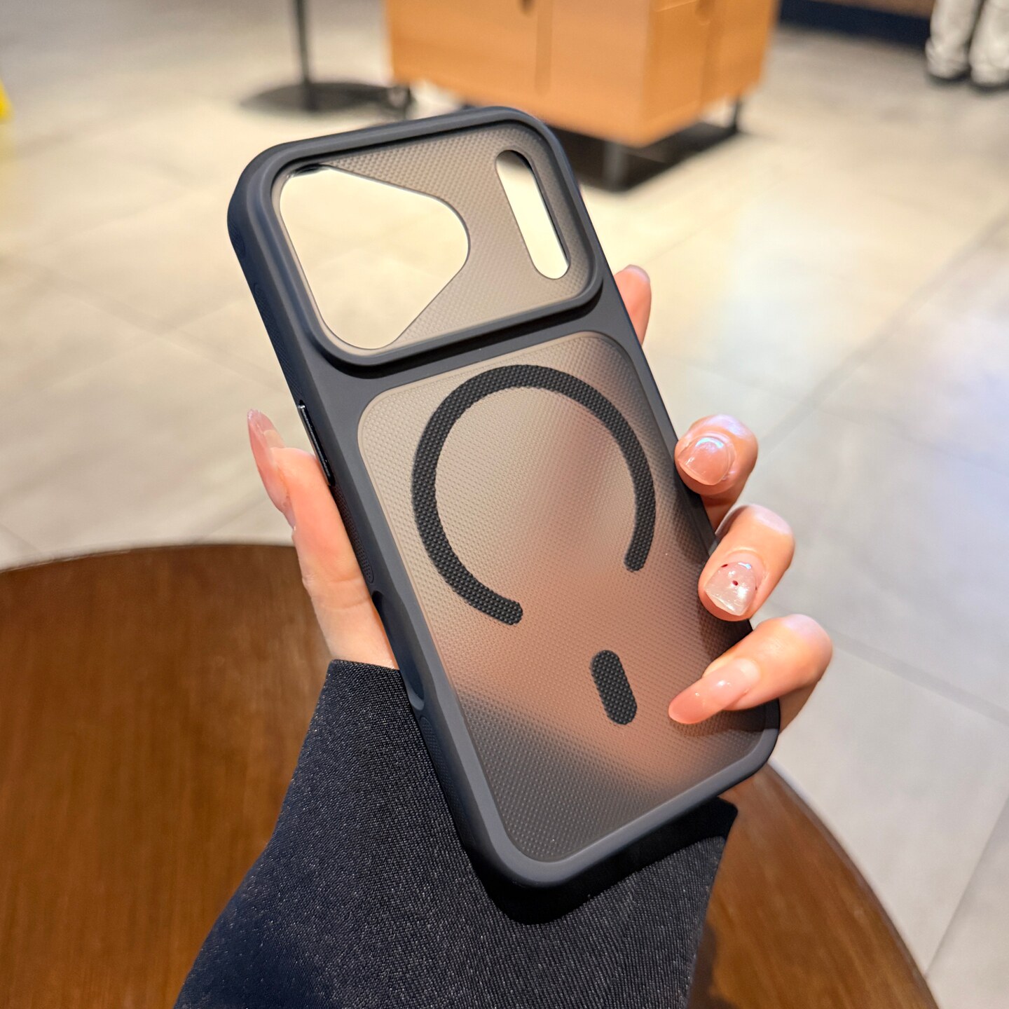 颗粒点防滑适用苹果17promax磁吸手机壳iphone17新款大视窗镜头15PM透明磨砂12黑色16pro保护套14男女13高级