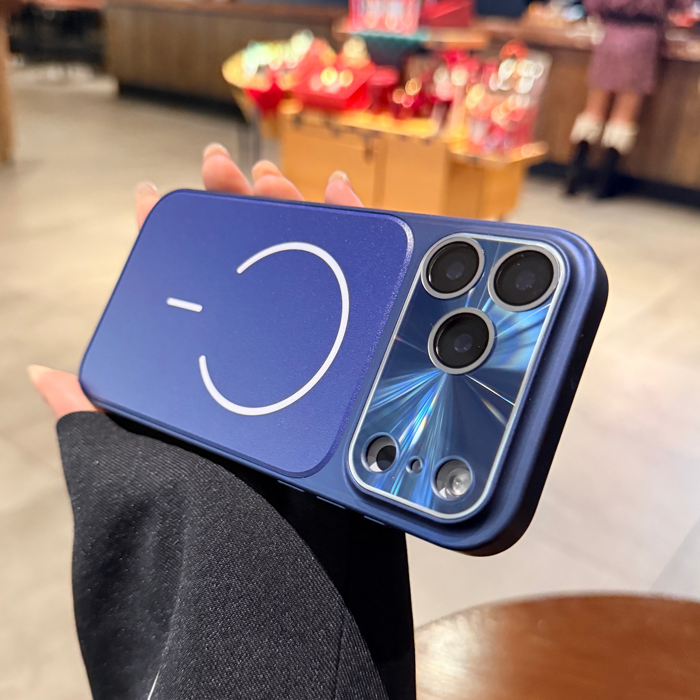 适用iphone17promax手机壳苹果16promax新款深蓝色Air极光大视窗镜头全包15PM秒变17细圈Magsafe磁吸保护套男