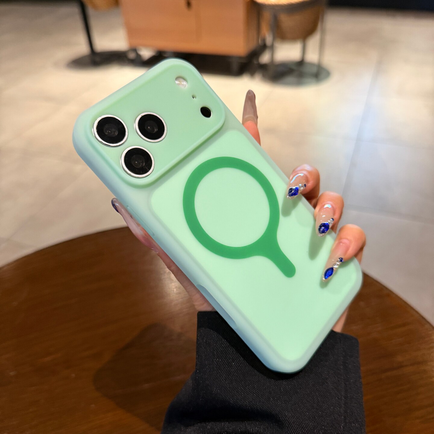 果冻硅胶草绿色适用苹果18pro手机壳iphone17promax磁吸16新款球拍圈15纯色13情侣14PM肤感液态Magsafe保护套