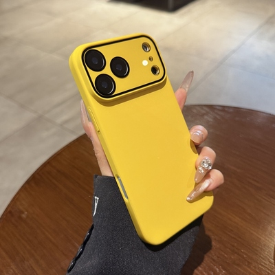超薄磨砂适用iphone17pro苹果17手机壳Air新款柠檬黄16promax镜头膜全包15女13情侣14plus独特好看12纯色外壳