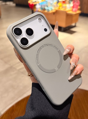 适用iphone17手机壳17promax苹果16pro肤感液态15磁吸充电14plus新款钛灰色12情侣11男女13硅胶Magsafe保护套