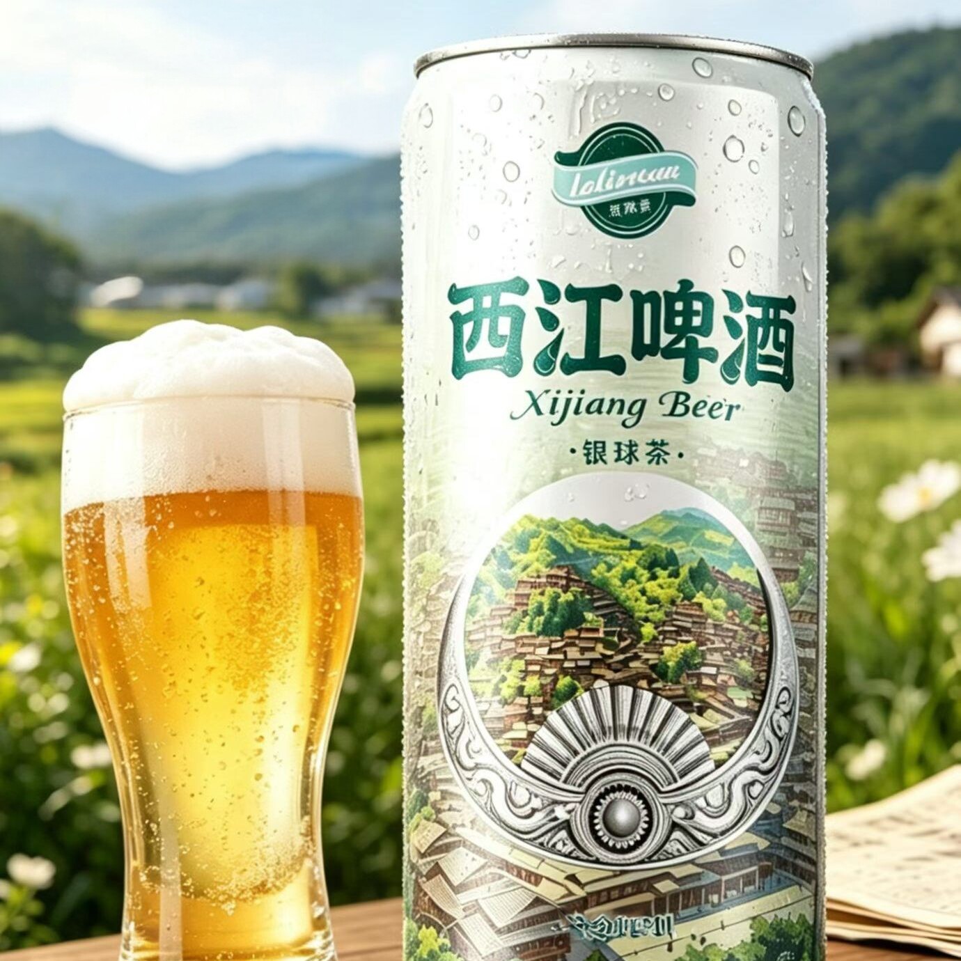 贵州雷山西江啤酒银球茶精酿啤酒6瓶1L - 实物图