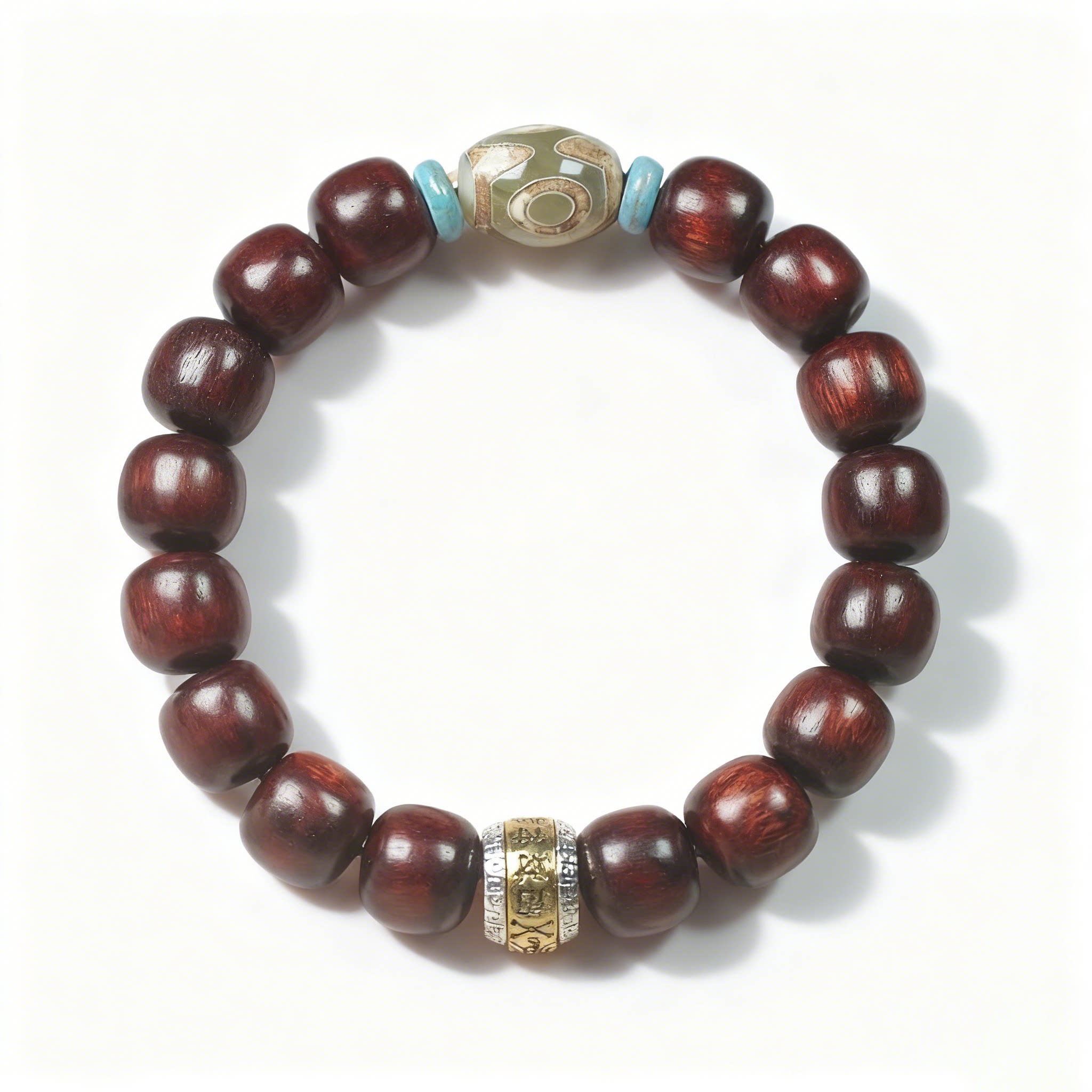 血檀老型珠12mm佛珠手链天珠款手串男女网约司机专属手串平安沉水